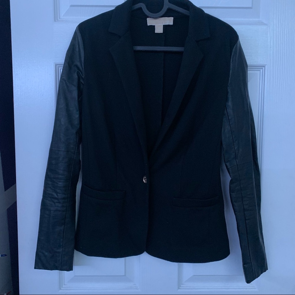 Michael Kors Blazer with Leather Sleeves